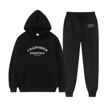 California Fear OF God Essentials Tracksuit Black