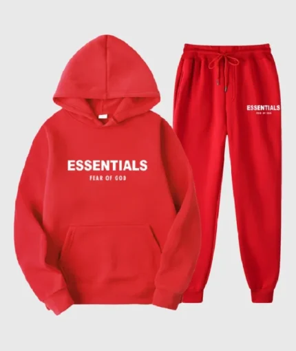 Essentials Fear of God Tracksuit Red