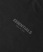 Essentials Long Sleeve Sweatshirt Polo Black