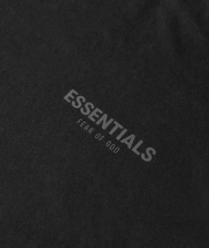 Essentials Long Sleeve Sweatshirt Polo Black