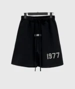 Fear of God Essentials 1977 Logo Shorts Black Fear of God Essentials 1977 Logo Shorts Black