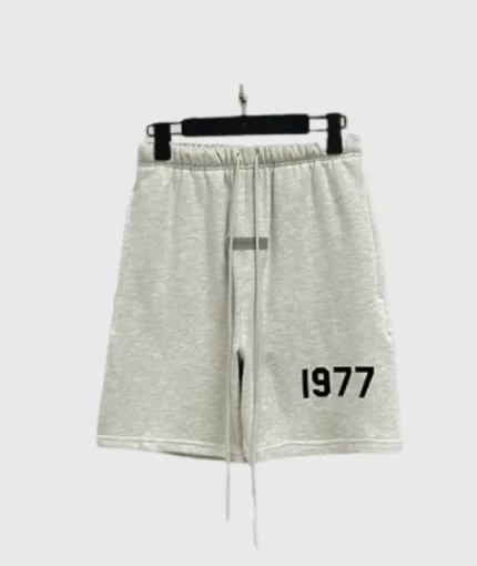 Fear of God Essentials 1977 Logo Shorts Grey