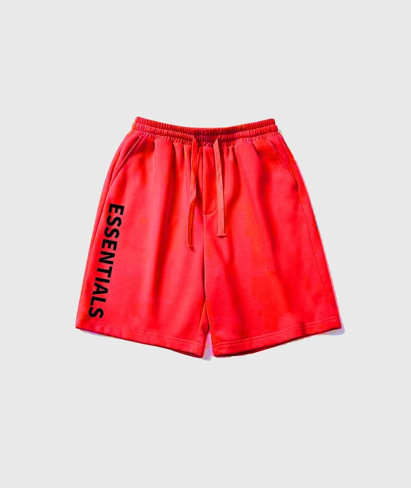 Fear-of-God-Essentials-Logo-Shorts-Red-2 Fear of God Essentials Logo Shorts Red